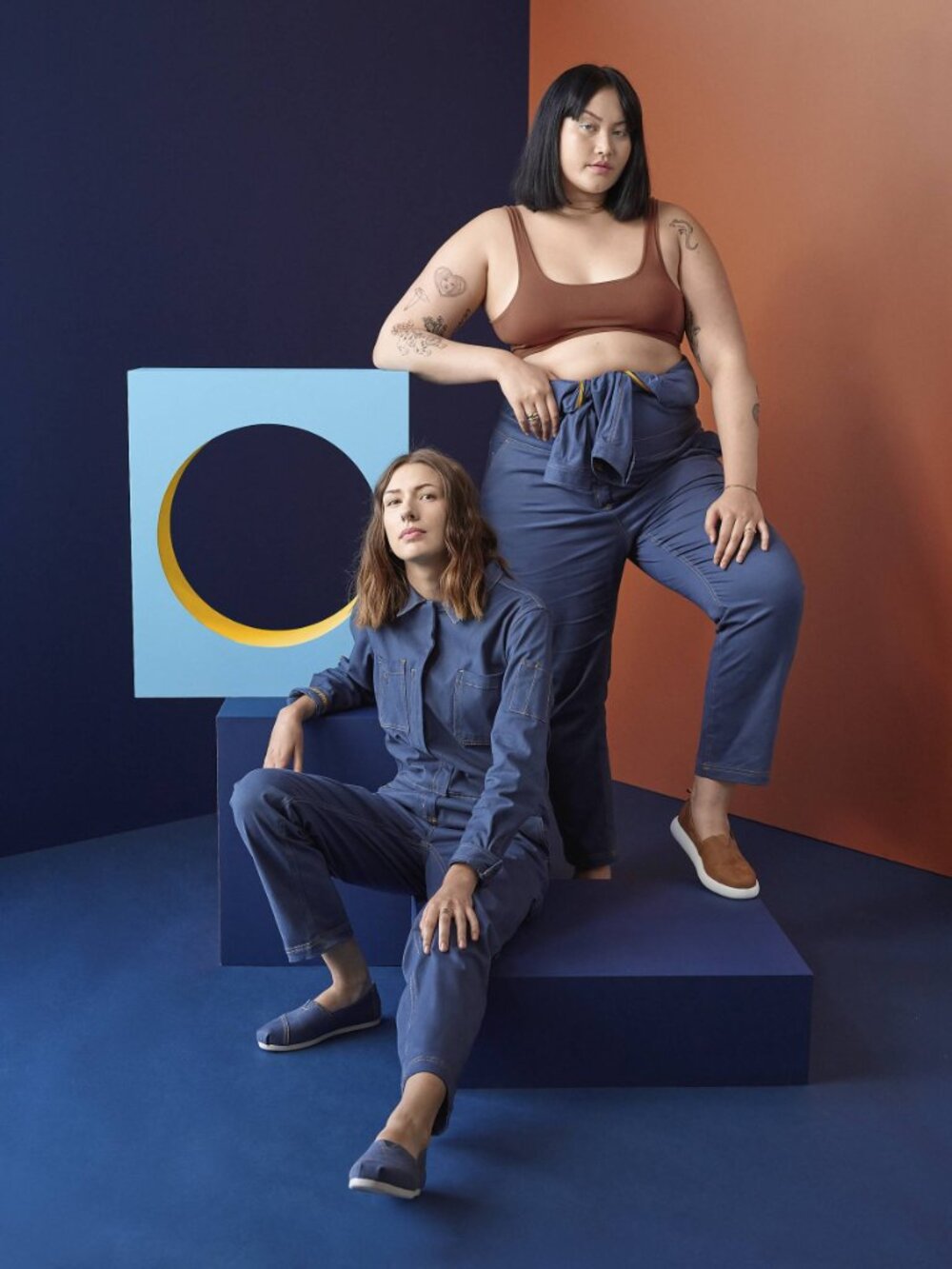 Wildfang x Toms Essential Longsleeve Coverall in Blue